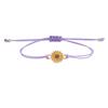 Alloy Sunflower Daisy Wax Rope Friendship Bracelet