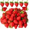 20 шт. Искусственная клубника DIY Искусственные фрукты Симуляция Пластик Поддельный фрукт Вечеринка Реквизит Украшение Дом Свадьба Декор