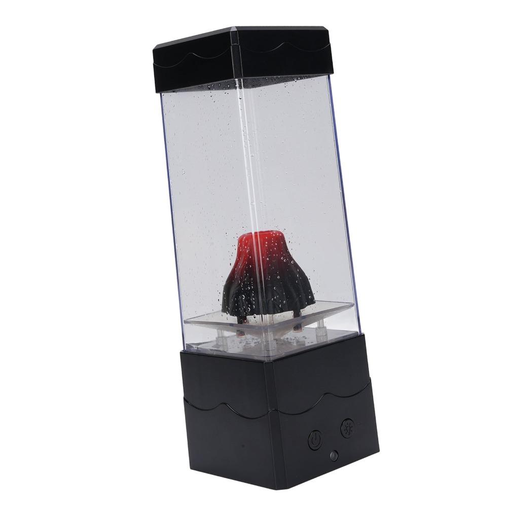 USB Powered Volcano Night Light Red Lava Effect Volcano Table Lamp  Game Room