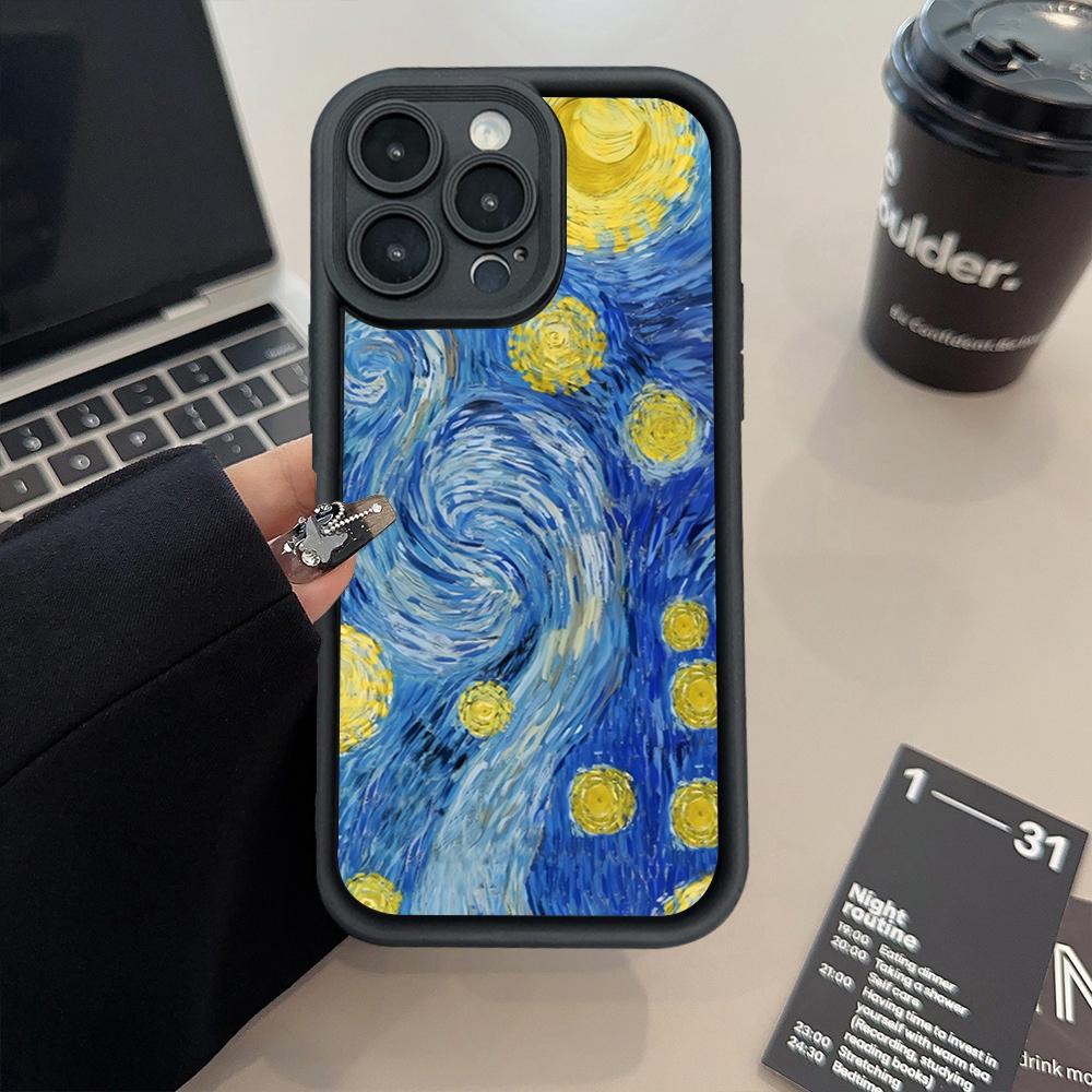Чехол-принт Винсента Ван Гога «Звездная ночь» для Samsung Galaxy A56 A55 5G A54 A53 A35 A33 S25 S24 Ultra S23 FE S22 Plus