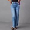 Женские потертые женские джинсы с высокой талией Модные универсальные прямые брюки