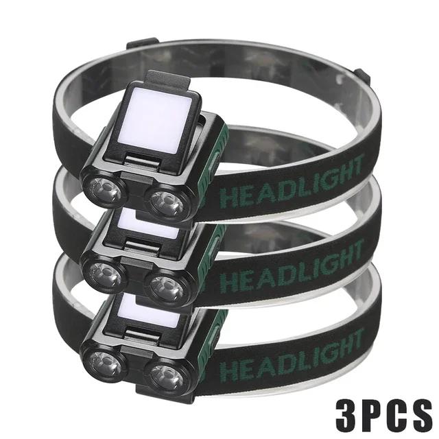 COB+LED датчик налобный фонарь USB зарядка портативный зажим для шляпы ультра яркий прожектор для рыбалки и активного отдыха на природе фонарь