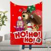 Плед Милый B-BearS-ES Плед Супер Уютный Плюшевый Гостиная Диван Мультяшный M-MashaS-ES Диван Детский Подарки на День Рождения
