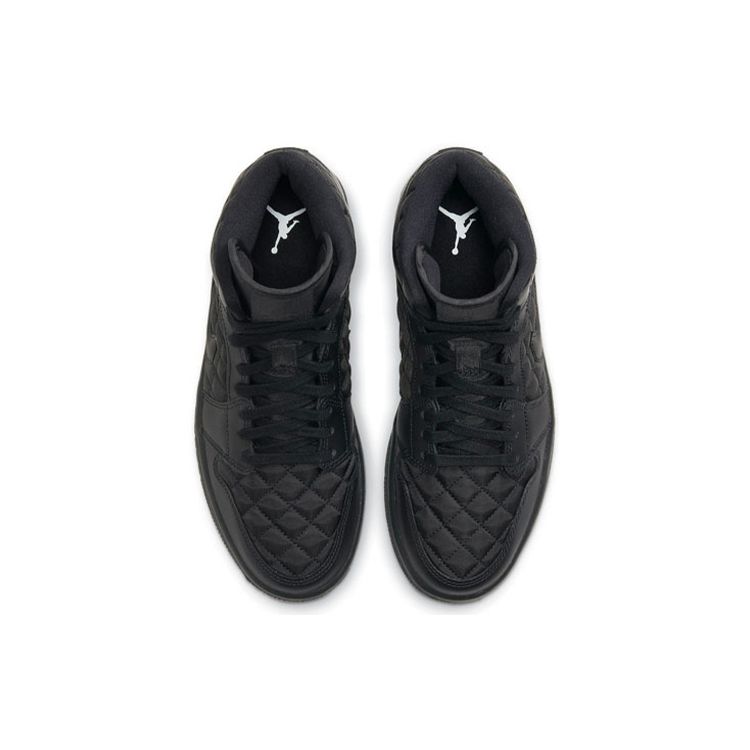 Air Jordan 1 Mid SE Черные стеганые женские кроссовки Белые DB6078-001