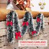 2M Christmas Decoration Bar Tops Ribbon Garland Christmas Tree Ornaments White Dark Green Cane Tinsel Party Supplies