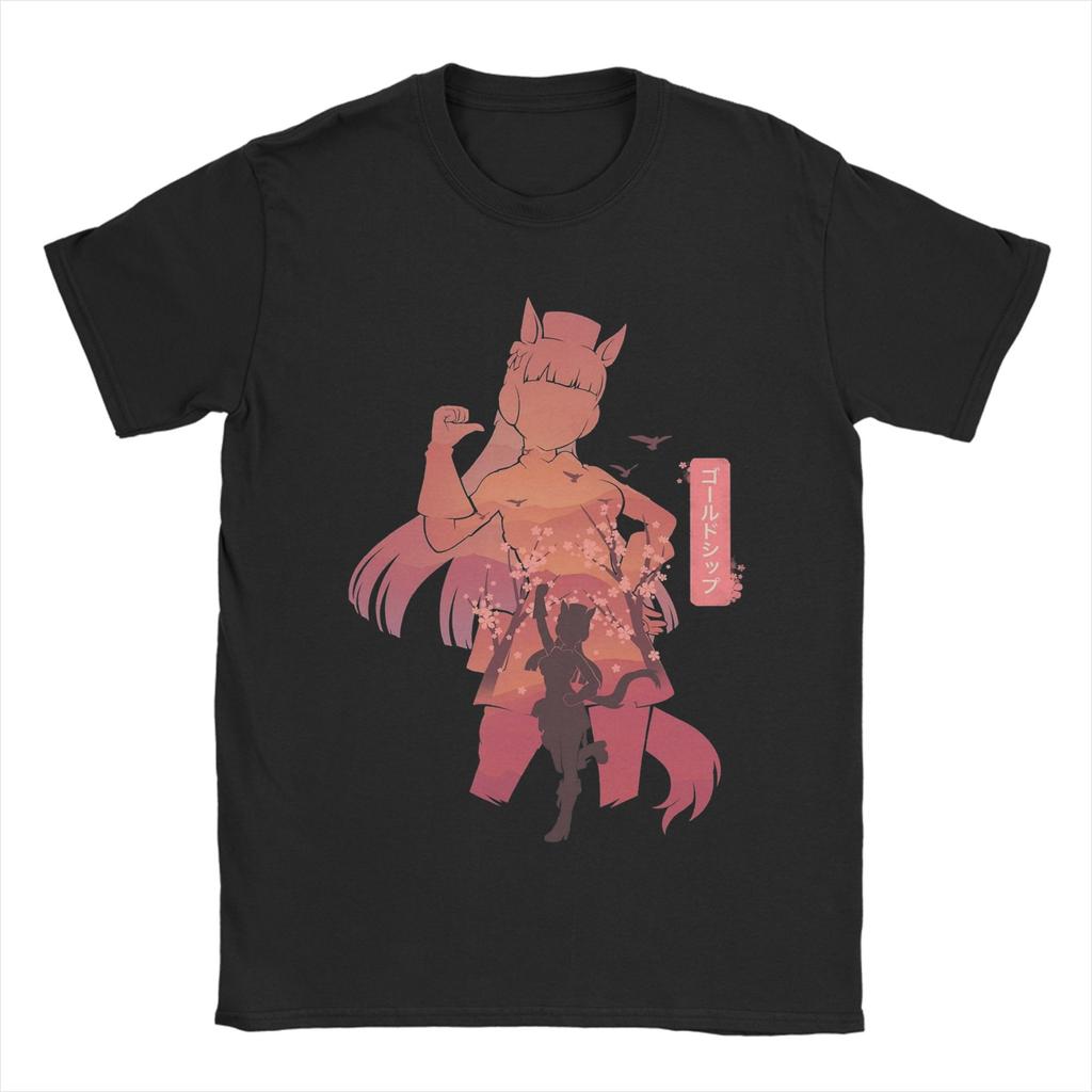 Silence Suzuka Uma Musume Аниме Футболки Унисекс Хлопок Смешные Футболки Круглый Вырез Футболка Короткий Рукав Одежда 6XL