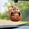 New Acrylic Cute Squirrel Automobile Hanging Ornament Keychain Backpack Decoration Pendant Christmas Anniversary Gift 2D Decoration