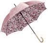 Длинный зонт Mila Schon с двухсторонним зонтом с трансферной печатью, длинный зонт, ветрозащитный зонт, зонт для прыжков, розовый ободок 60 см [Moonbat] женский (Мила