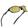 Спортивные солнцезащитные очки для ночной ходьбы Поляризованные солнцезащитные очки для вождения Защита от УФ-излучения Желтые линзы Желтые вождения Ультралегкие поляризованные линзы UV400 UV