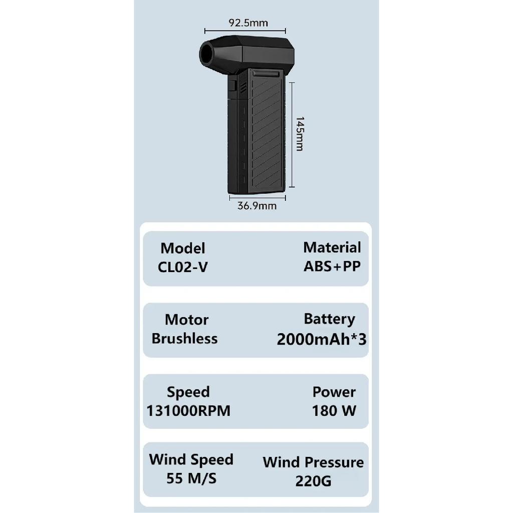 STLFPortable Cordless Car Vacuum Cleaner Mini Handheld Air Duster with Multi-Nozzles Dry Cleaning Tool for Cars Pets Homes