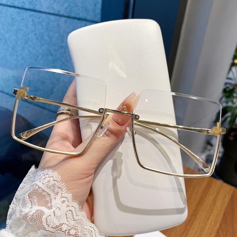 Солнцезащитные очки в металлической полуоправе, модные солнцезащитные очки, ретро-солнцезащитные очки с большой оправой, женские, буква F, главная