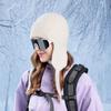 Women Autumn Winter Warm Thicken Ear Protector Hat Cold Velvet Outdoor Cycling Headgear Hats Sweet Skiing Knitted Cap