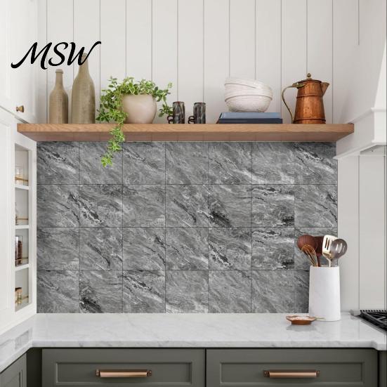 Protective Surface Cover for Old Walls 12PCS Imitation Marble Pattern Wall Stickers, Self-Adhesive Waterproof EVA Peel And Stick Tiles Tiles, Scratch