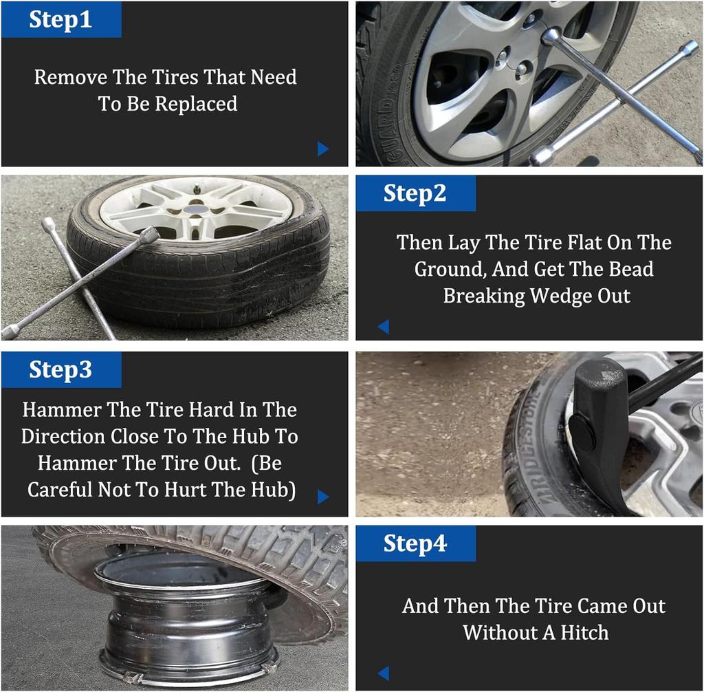 35429 32 дюйма Молоток для отбортовки шин 'Утиный нос' для шин грузовиков, квадроциклов, мотоциклов, автобусов, сельскохозяйственных тракторов и самолетов-