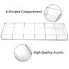 Прозрачный акриловый держатель для солнцезащитных очков с 6 отделениями, органайзер для хранения солнцезащитных очков, лоток для косметики