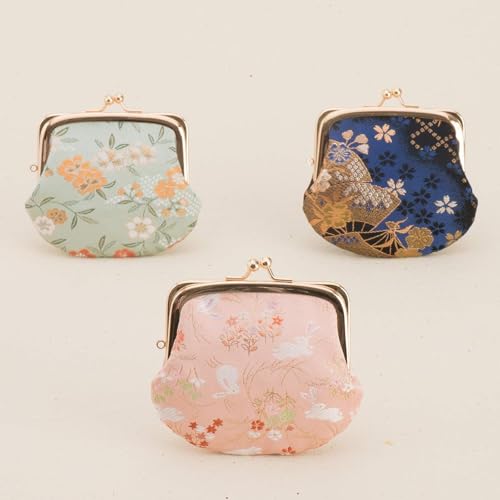 Kyoto Geibido Nishijin-ori 3.3-inch clasp wallet handmade artisans Japanese pattern made Japan