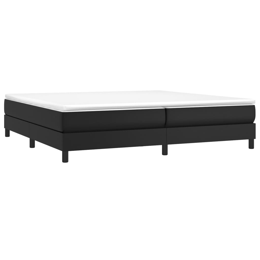 Box Spring Bed Frame Black 200x200 cm Artificial Leather