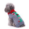Pet Clothes Christmas Snowflake Sweater, Small Dog Striped Turtleneck Knitted Sweater Dog Sweater Autumn and Winter