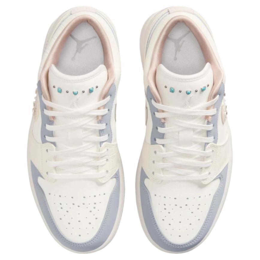 Jordan Женские винтажные баскетбольные кроссовки Air Jordan 1 с низким верхом, устойчивые к истиранию, экрю Jordan IH7323-100