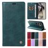 Premium Leather Strong Magnetic Phone Case for Samsung S25 S24 S23 S22 S21 A16 A15 A14 A13 A26 A36 A56 A35 A54 Kickstand Wallet Case with Card Slots