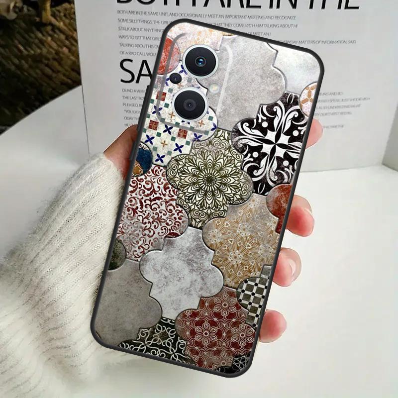 Moroccan Pattern Case For OPPO Reno 11F 10 Pro 4 5 6 7 8 Lite 4Z 5Z 8T OPPO Find X6 X5 Pro X2 X3 Neo Cover