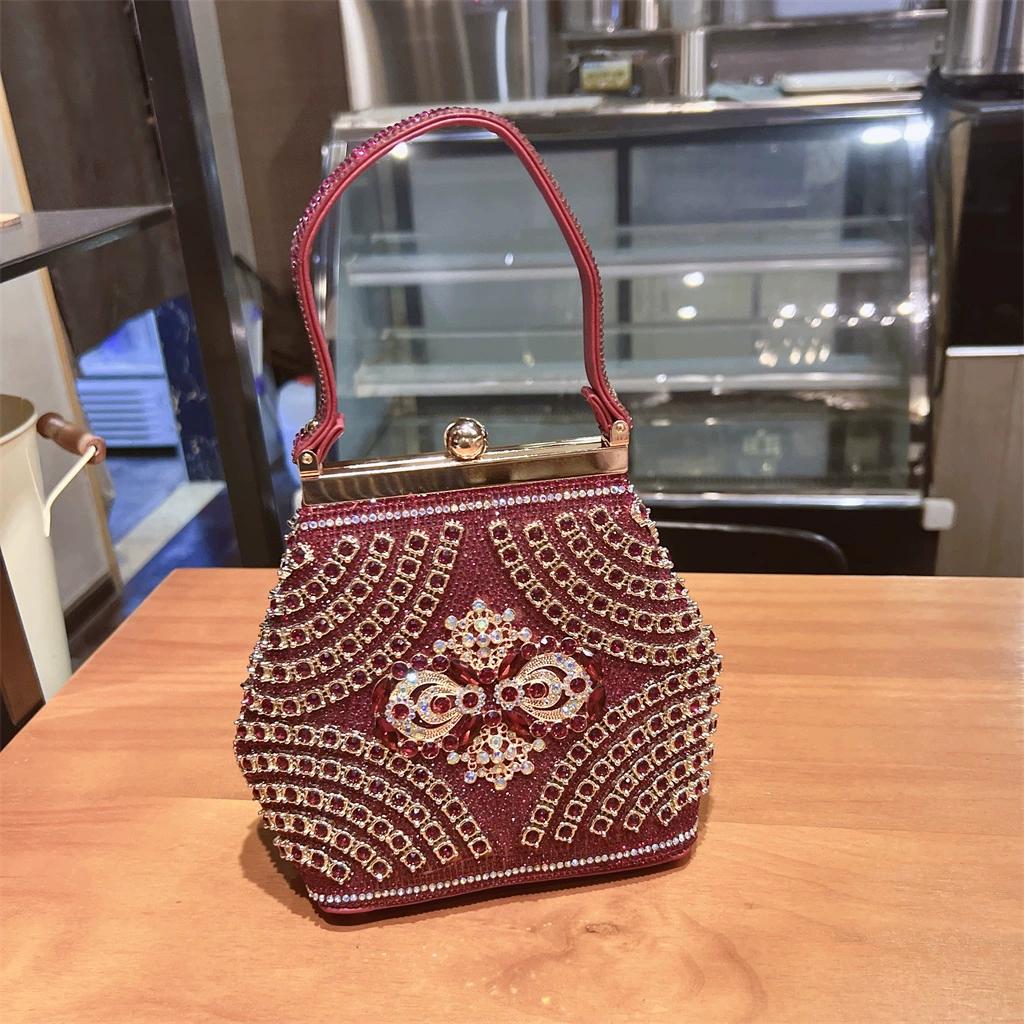 Сумка для ужина, женская сумка через плечо на одно плечо, банкетный комплект с бриллиантами, сумочка