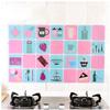 Kitchen Household Fashion Oil Stickers Self-adhesive High Temperature Oil Stickers Stove Ceramic Wall Stickers Anti-oil Tools