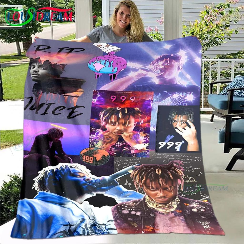 Модная Хип-хоп певица J-Juice WRLD Фланелевое одеяло для взрослых и детей Декоративное одеяло для дивана-кровати Портативное одеяло Подарок