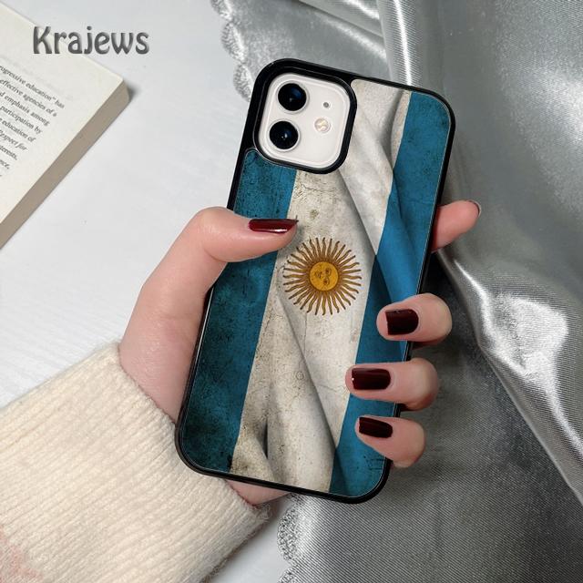 Krajews Argentina Flag soft Phone Case Cover For iPhone 17 Air 16 15 14 plus 12 13 pro max coque Shell Fundas