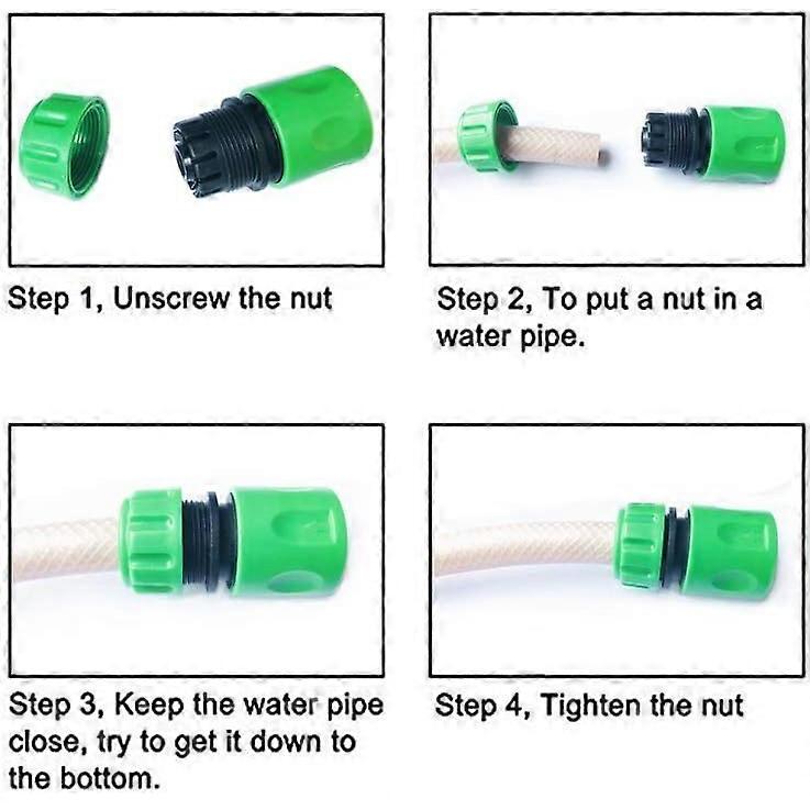 8 pack Garden Hose Connector , fitting for 1/2 inch (15mm) Hosepipe End Quick Connect & Repair