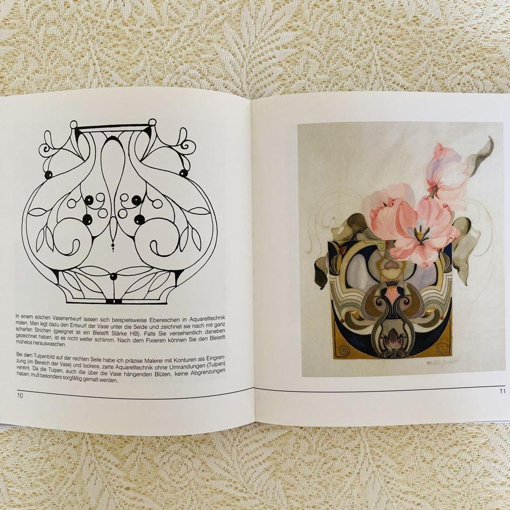 [Б/У] Иностранные книги, старые книги, книги по живописи на шелке, немецкий, искусство, дизайн