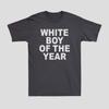 Streetwear Vintage Meme White Boy of The Year T Shirt Womens Unisex Cotton Tee Casual Summer Oversized Loose Top Short Sleeve