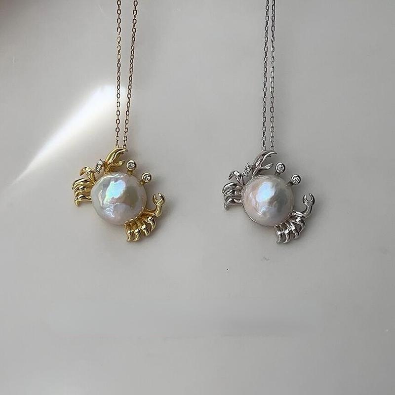 1 шт./пара Изысканное ожерелье с подвеской в виде рыбы-клоуна, краба из натурального жемчуга. Уникальные элегантные серьги, ювелирные аксессуары, подарки