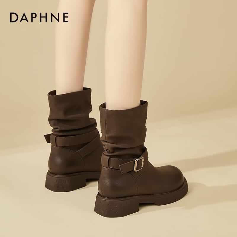 Женские ботильоны Daphne Maillard на толстой подошве с флисовой подкладкой