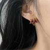 Серьги ANENJERY с красным кленовым листом и кубическим цирконием для женщин, Универсальные уникальные украшения… Больше