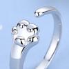 Женское кольцо с регулируемым отверстием, гальваника, гладкая поверхность, универсальное украшение, подарок, женский милый кот