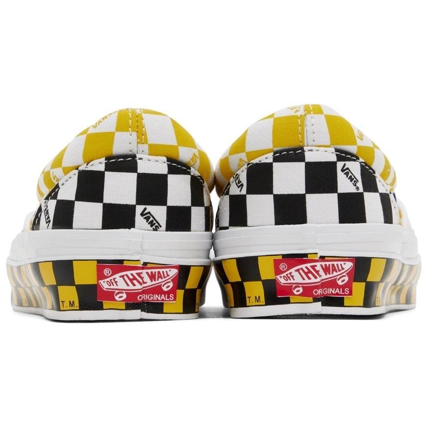 Vans OG Classic Slip-On LX 'Checkerboard - Black Yellow' Men's VN0A32QNY23