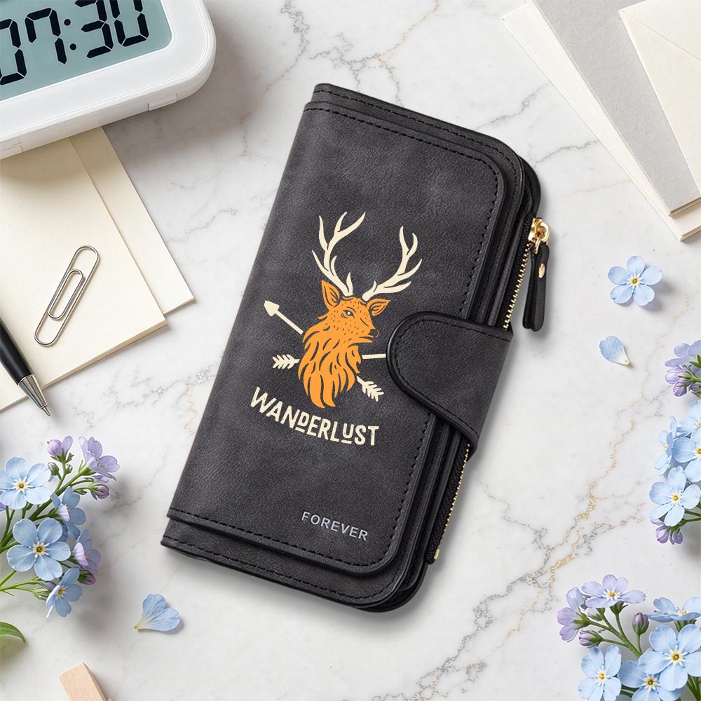 Wanderlust Deer Pattern Long Wallet