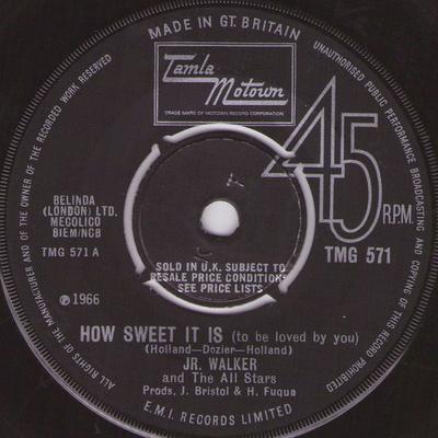 7-дюймовая пластинка JUNIOR WALKER & THE ALL STARS - How Sweet It Is (Быть любимым тобой TMG571 Tamla Motown 1966 UK Soul/Funk Б/у