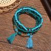 Bohemian Multilayer Turquoise Beaded Bracelet - European & American Travel Jewelry