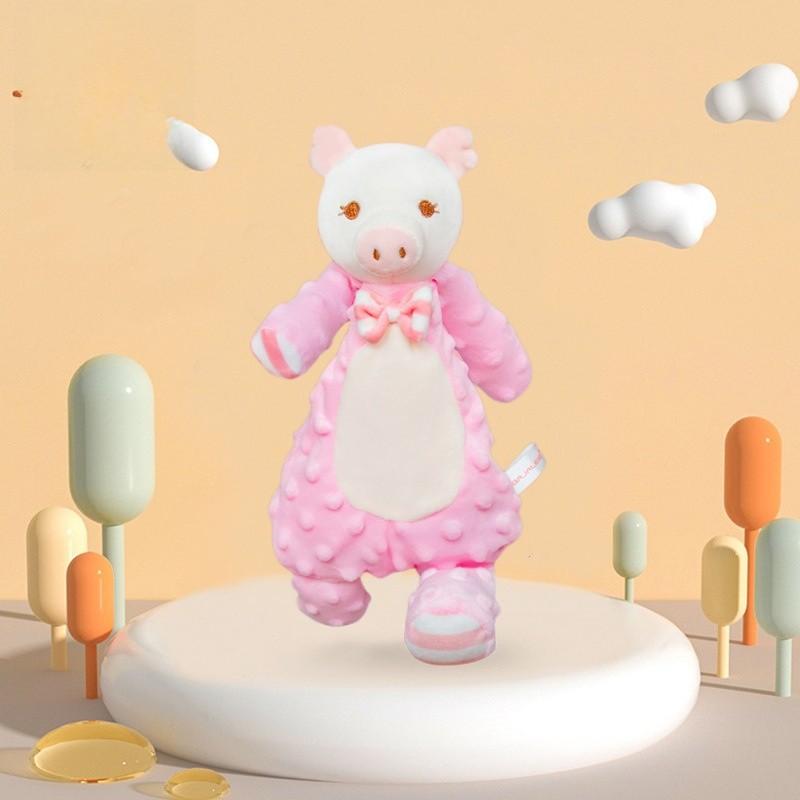 Плюшевая корова для младенцев, успокаивающая игрушка с шуршащим звуком, для помощи новорожденным в сне