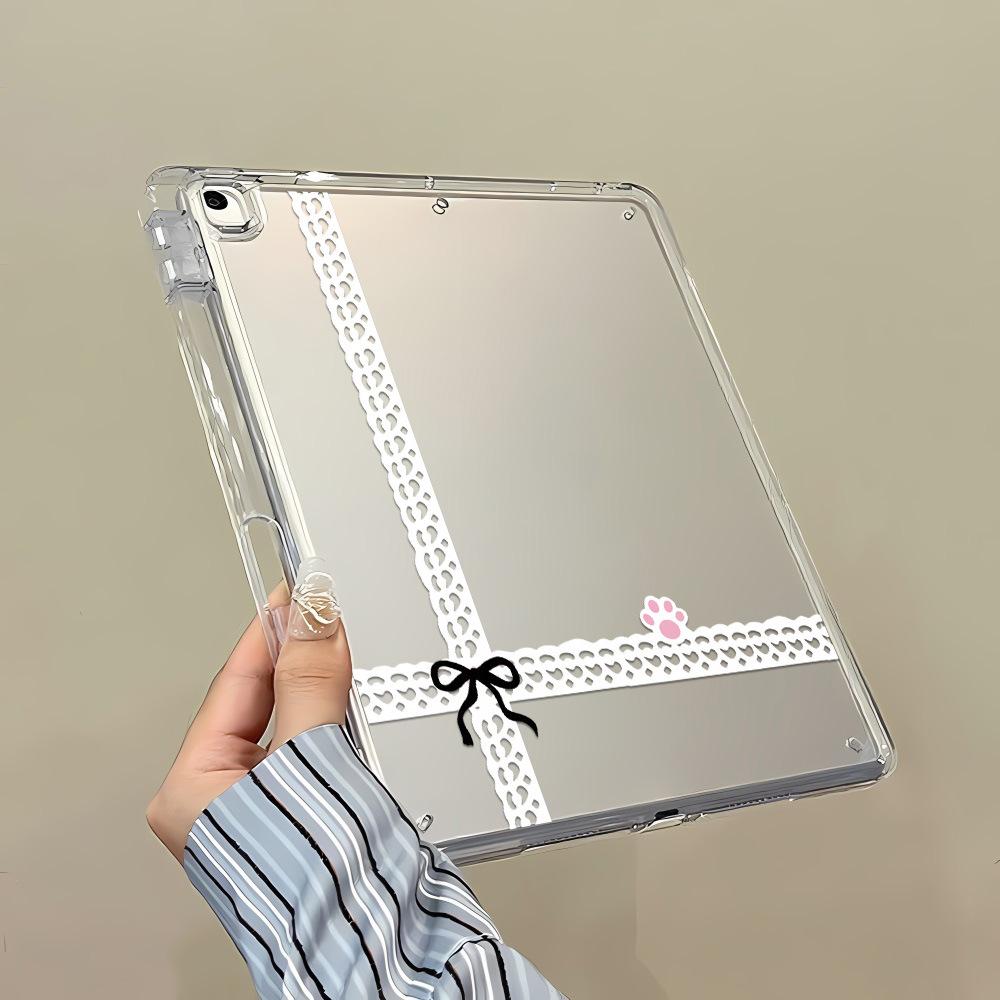 Бант в горошек подходит для iPad Pro 11 дюймов, наклейка с Y-образным сгибом, защитный чехол для планшета, противоударный мягкий чехол со слотом для стилуса.