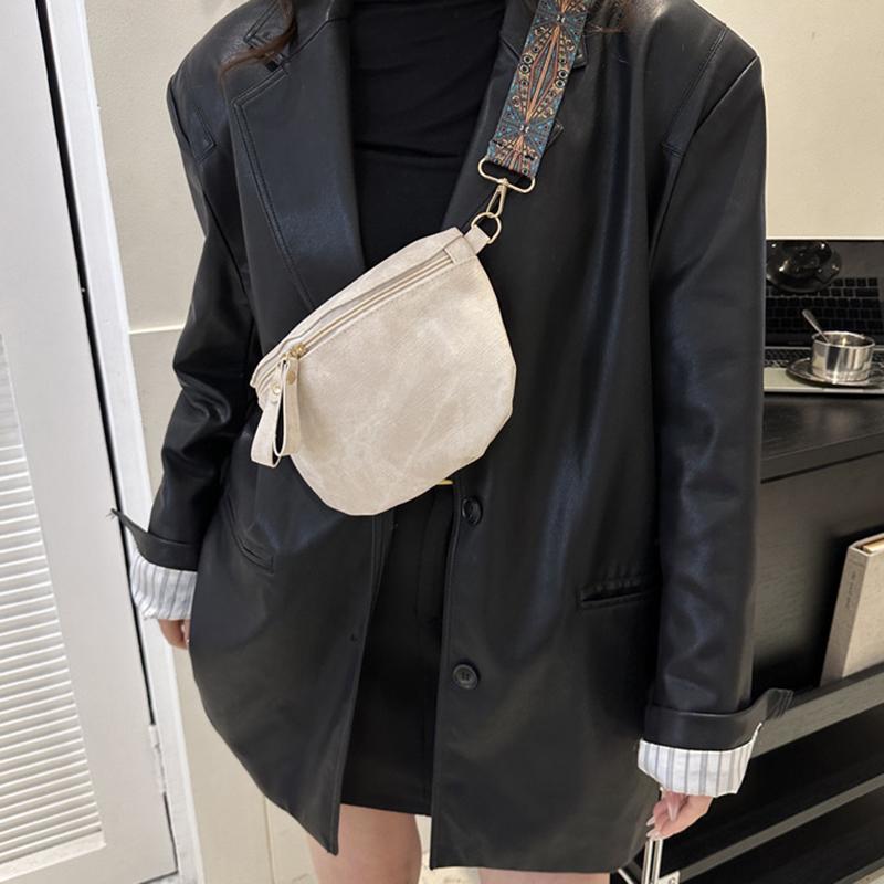 Женские поясные сумки из искусственной кожи Стильная сумка-хобо Однотонная на плечо Роскошная дизайнерская нагрудная сумка Широкий ремень Модная поясная сумка KTY