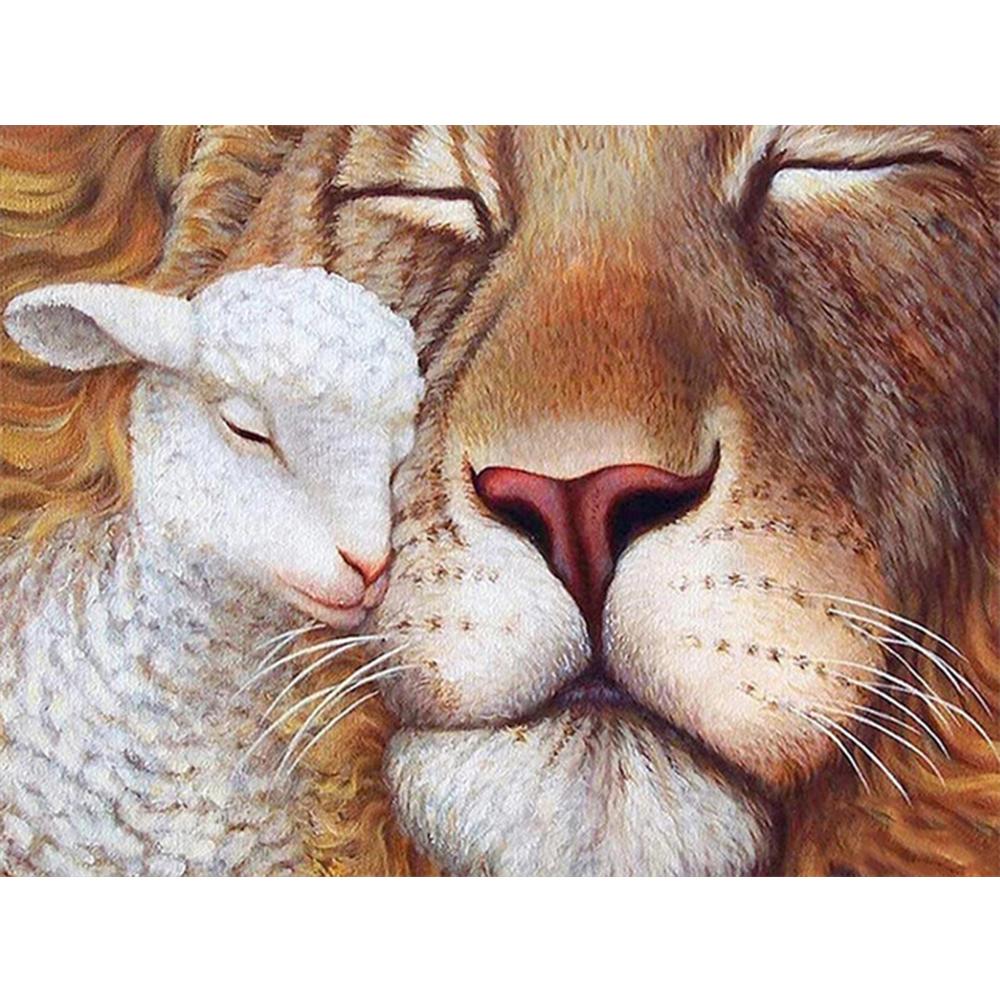 5D DIY Алмазная картина Животные Овцы Стразы Полный квадратный/круглый Алмазная вышивка Лев Мозаика Подарок ручной работы