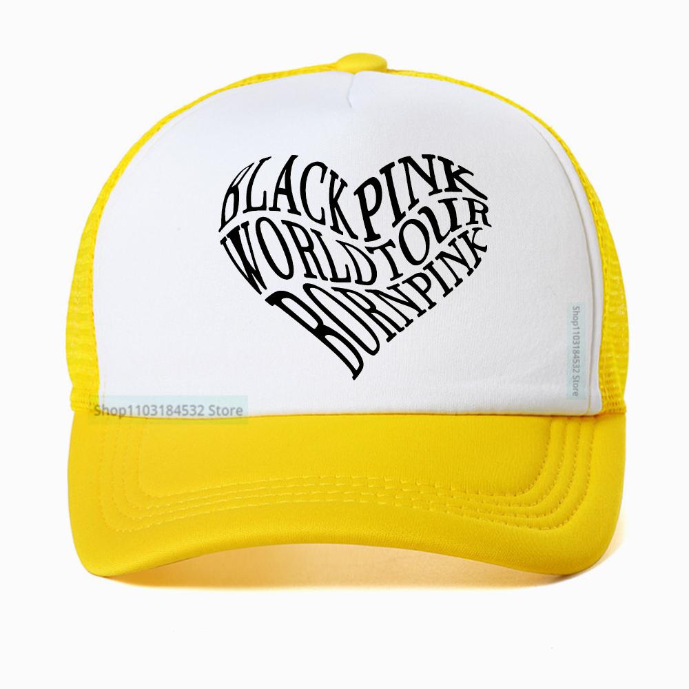 Кепка-бейсболка с сеткой, летняя, хип-хоп, для пары, дышащая, snapback, 'Are You Born Pink Member World Tour'