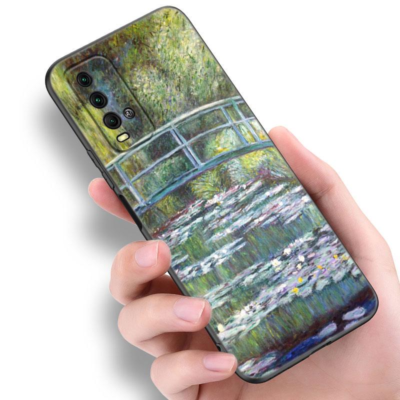 Чехол для телефона с масляной живописью Клода Моне для Xiaomi Redmi Note 5 6 9T K20 K40 K50 Pro 7A 8A 9A 9C 9i 10A 10C A1 S2 TPU Черная крышка