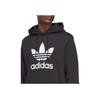 Adidas Originals Trefoil Logo Print Hoodie With Front Pocket And Drawstring Men Hoodie Black IA4883