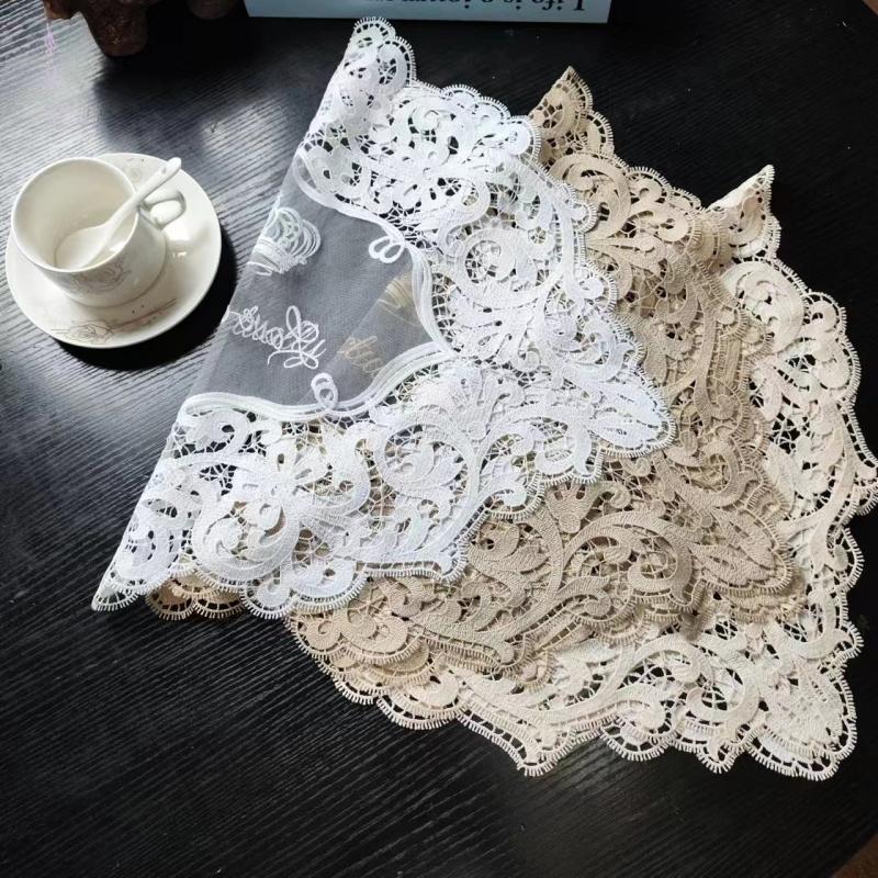НОВАЯ Изысканная овальная вышитая лоскутная скатерть для спальни, балкона, кофейного круглого столика, украшения для рождественской свадебной вечеринки