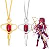 Аниме Puella Magi Madoka Magica Sakura Kyouko, ожерелье для косплея, кулон с драгоценными камнями, цепочка, колье, ювелирные аксессуары, реквизит, подарок