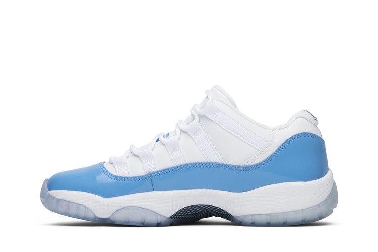 Детские кроссовки Jordan 11 Retro Low University Blue (GS) Белый/Университетский синий
